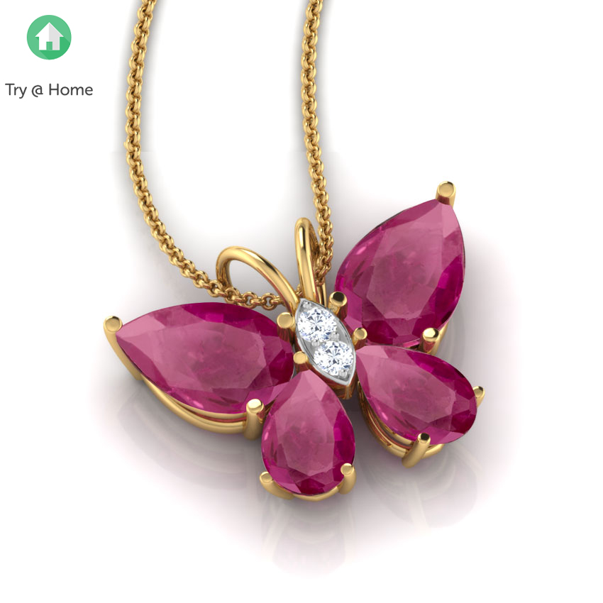 Pretty Butterfly Gemstone Pendant Pretty Butterfly Gemstone Pendant