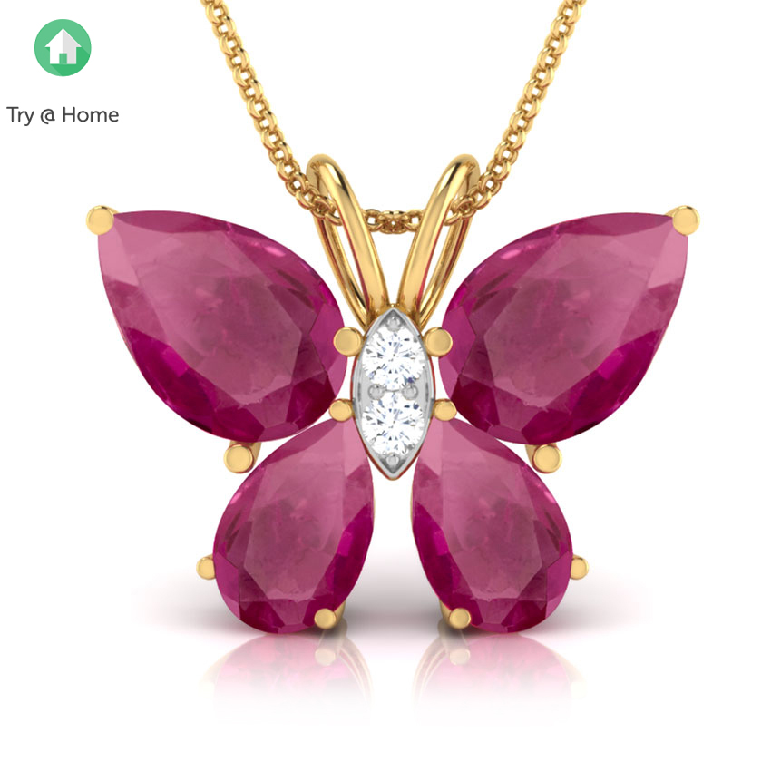 Pretty Butterfly Gemstone Pendant Pretty Butterfly Gemstone Pendant