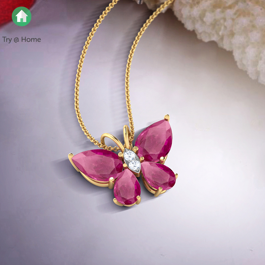 Pretty Butterfly Gemstone Pendant Pretty Butterfly Gemstone Pendant