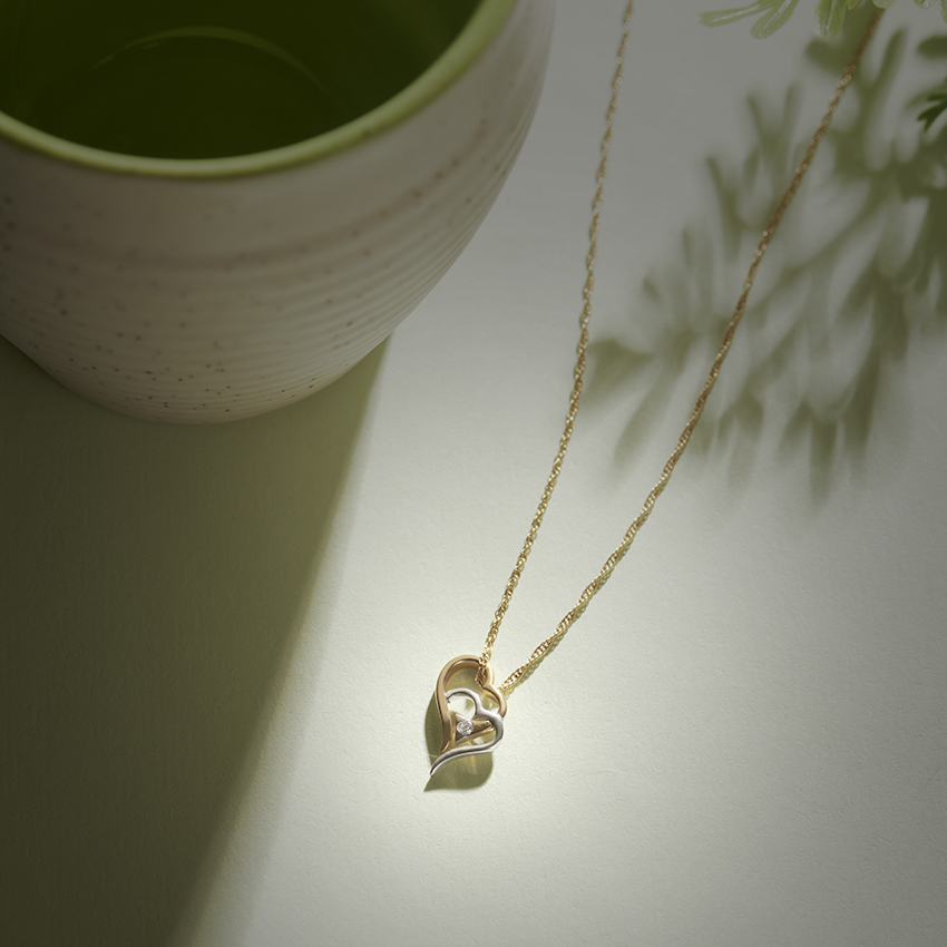 Joint Heart Diamond Pendant