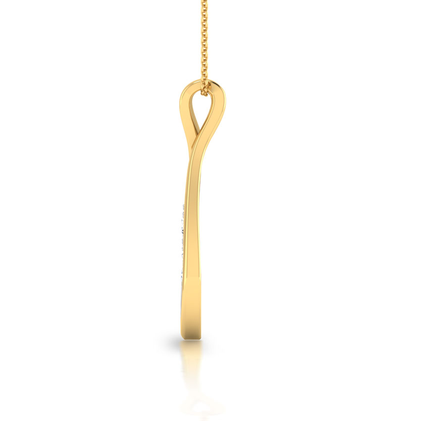 Diamond Pendants 18 Karat Yellow Gold Double Drop Pendant