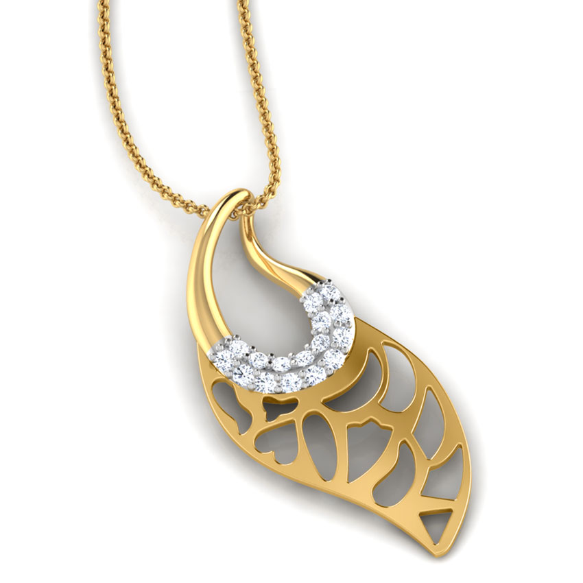 Crafted Conch Diamond Pendant