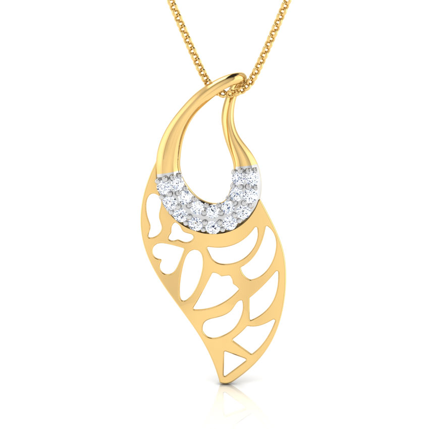 Crafted Conch Diamond Pendant