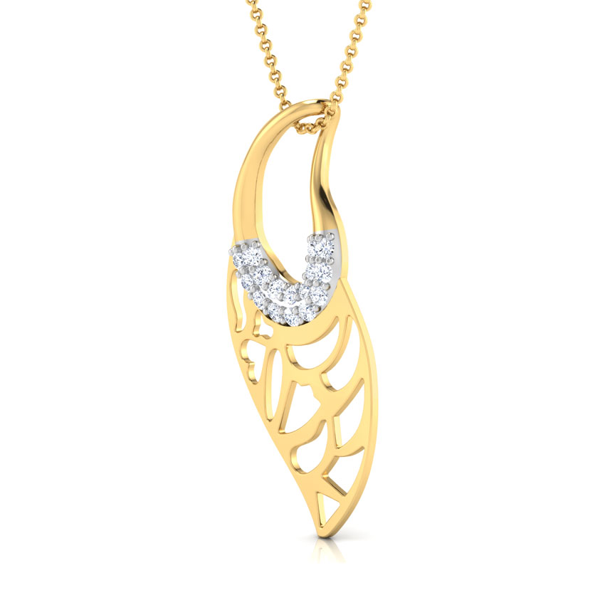 Crafted Conch Diamond Pendant