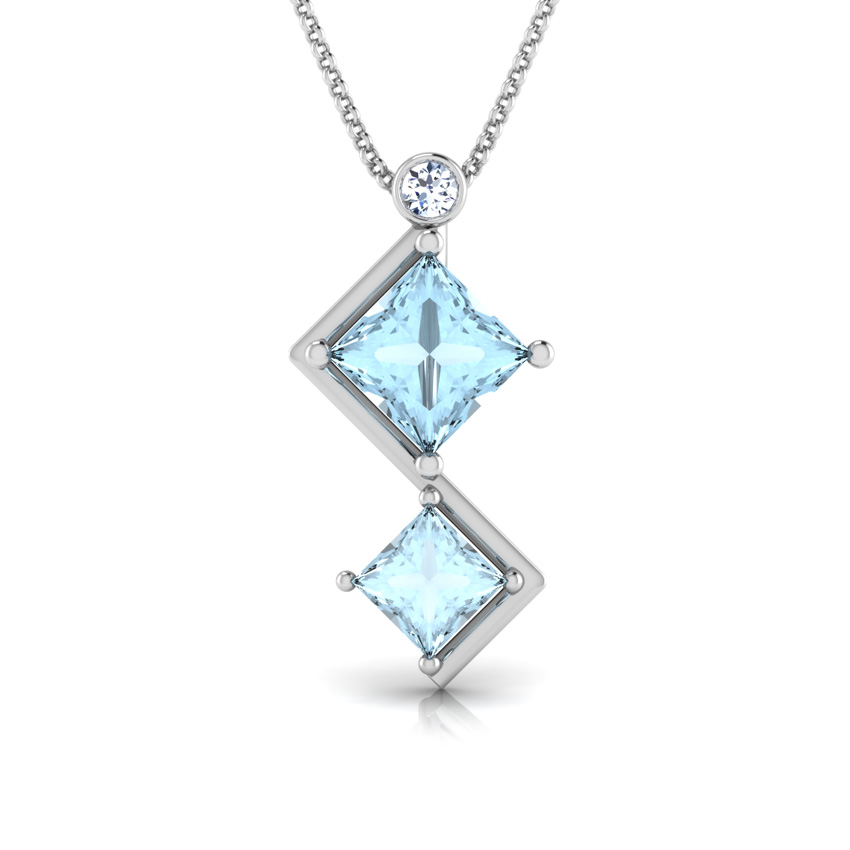 Blue Lightning Gemstone Pendant Modern Chain Pendants CaratLane