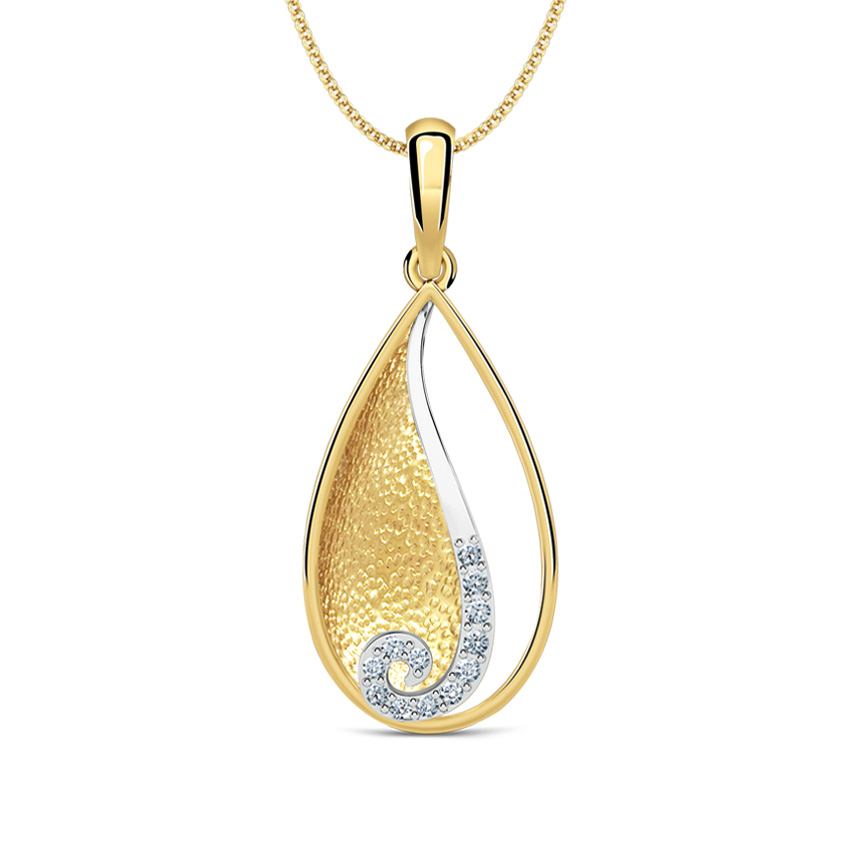 Duo-tone Pear Drop Pendant Duo-tone Pear Drop Pendant
