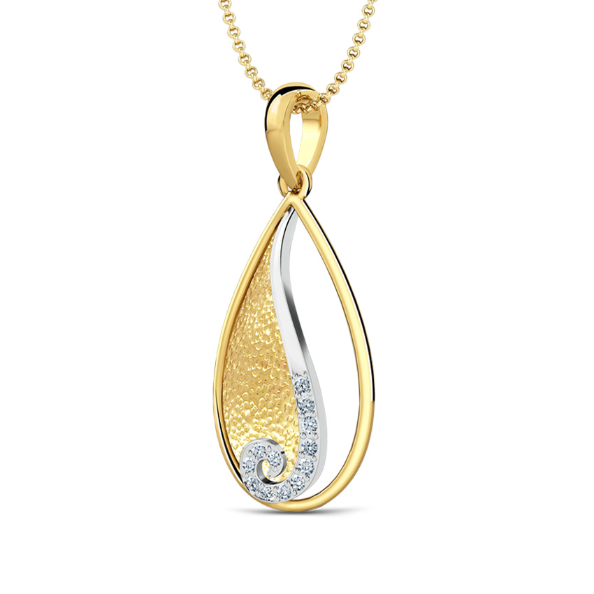 Duo-tone Pear Drop Pendant Duo-tone Pear Drop Pendant