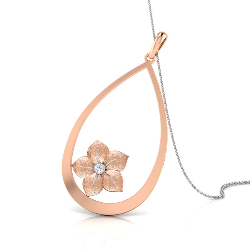 Open-pear Floral Pendant