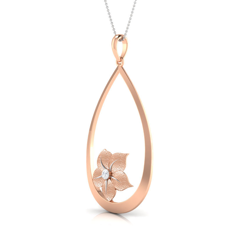 Open-pear Floral Pendant