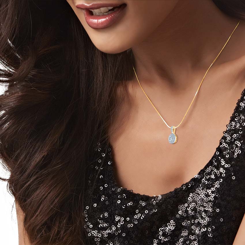 Diamond Pendants 18 Karat Yellow Gold Galaxy Diamond Pendant