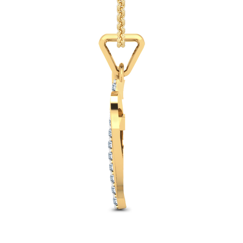 Heart Diamond Cross Pendant