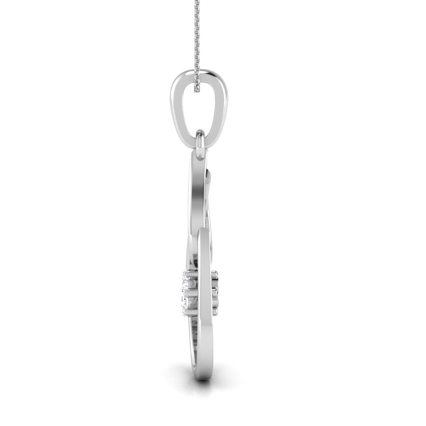 Diamond,Platinum Pendants Platinum 950 Platinum Flame Drop Pendant