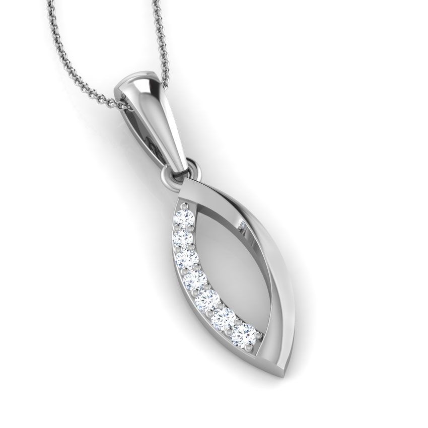 Elegance Dewdrop Platinum Diamond Pendant
