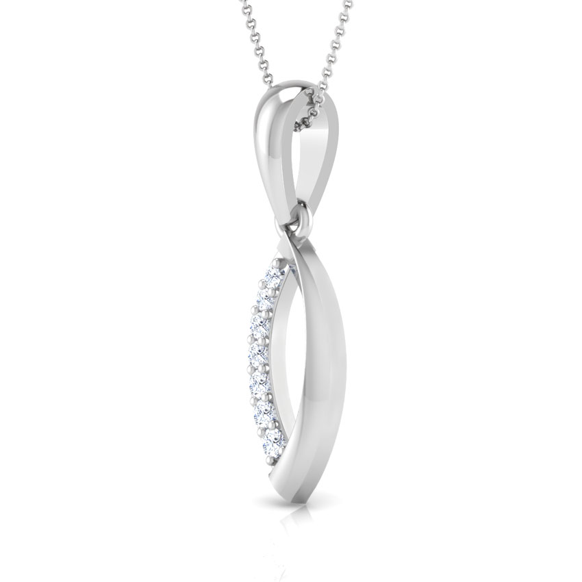 Elegance Dewdrop Platinum Diamond Pendant