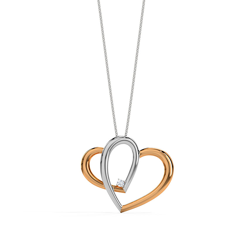 Interlocked Heart Pendant