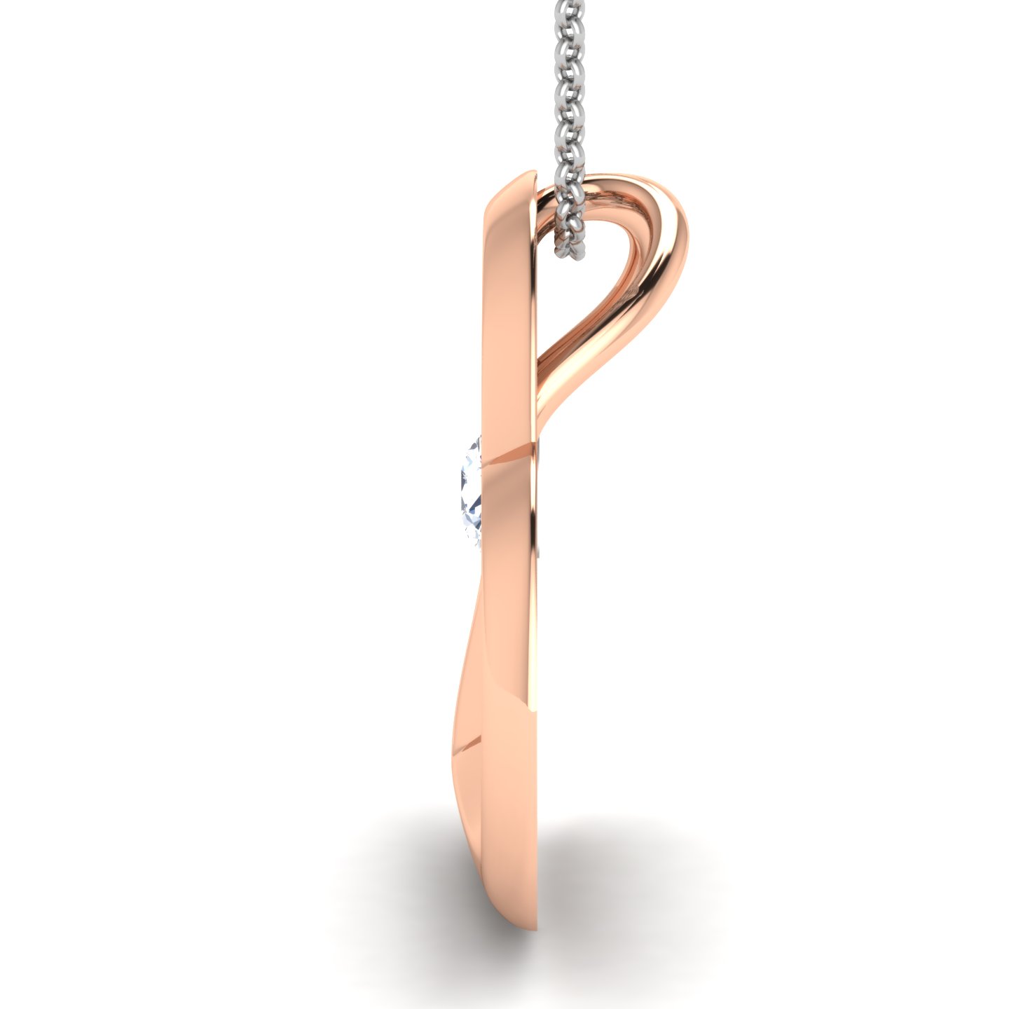 Davita Heart  Gold Pendant in 14KT Rose Gold