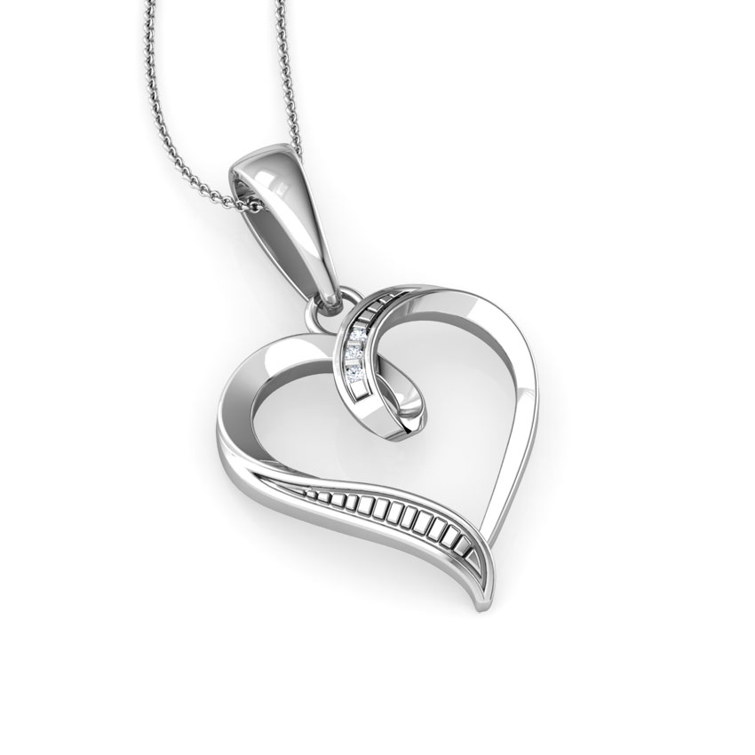 Twirl Heart Diamond Pendant Twirl Heart Diamond Pendant