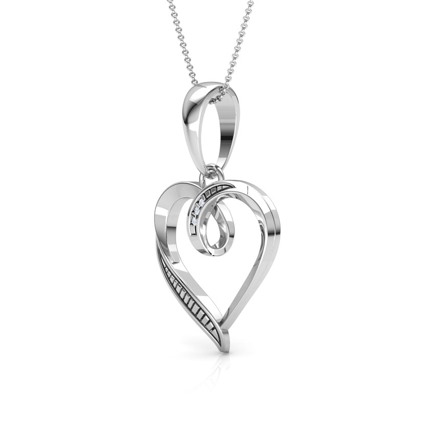 Twirl Heart Diamond Pendant Twirl Heart Diamond Pendant