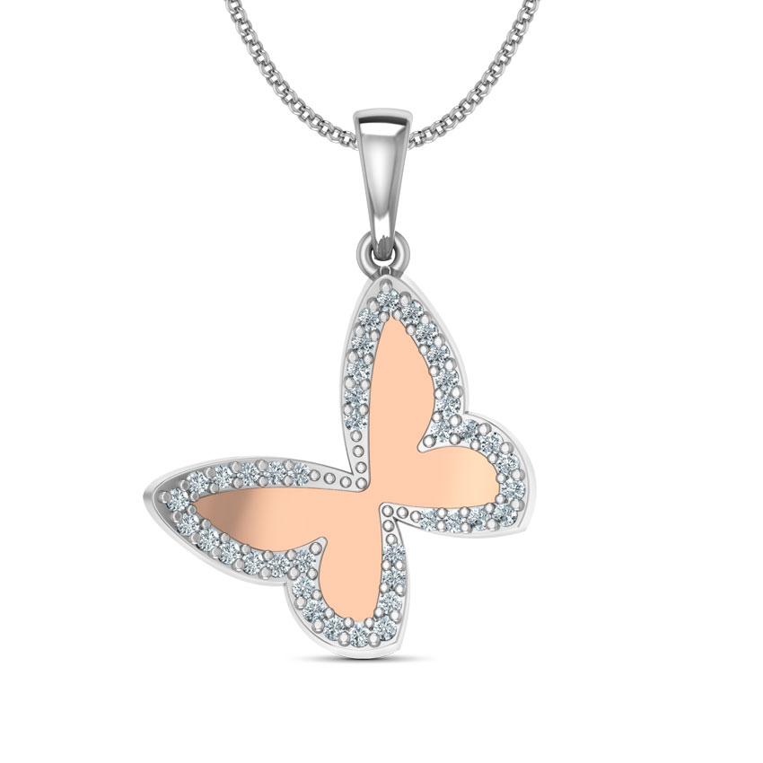Rosy Butterfly Diamond Pendant Rosy Butterfly Diamond Pendant