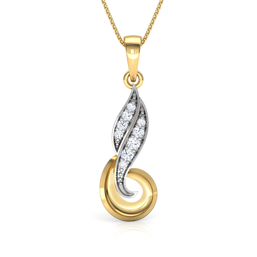Diamond Leaf Pendant