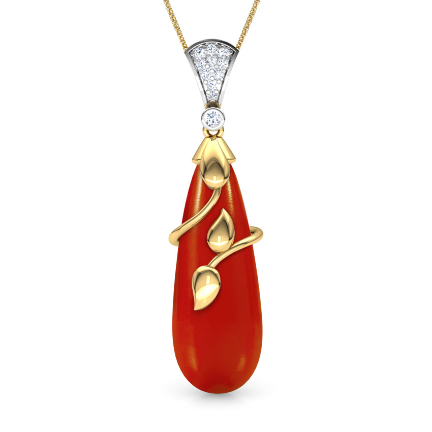 Coral Drop Pendant