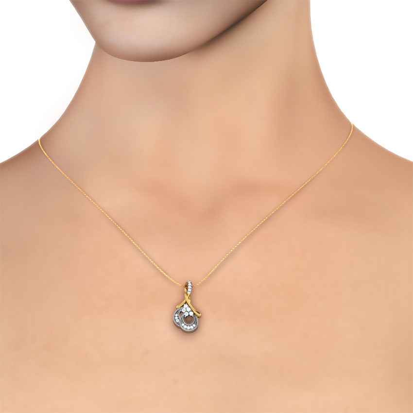 Twisted Knot Diamond Pendant