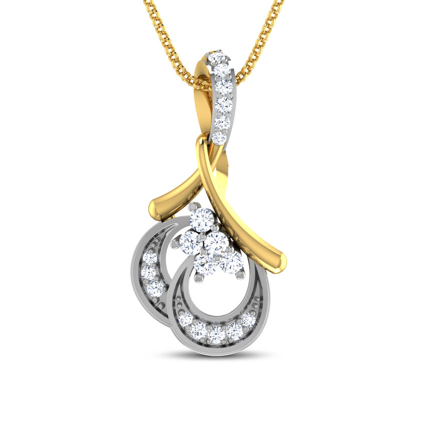 Twisted Knot Diamond Pendant