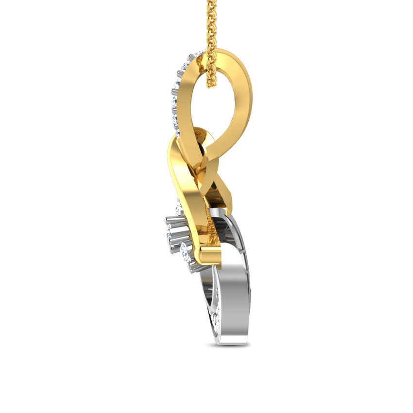 Twisted Knot Diamond Pendant