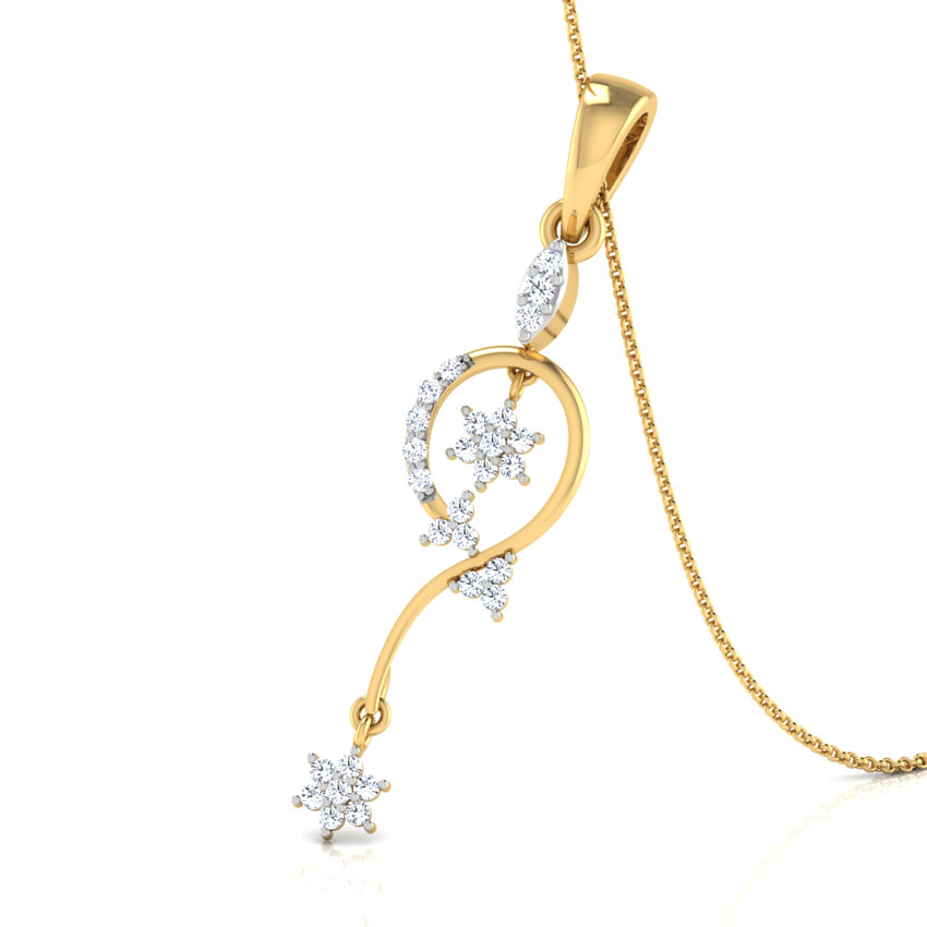Twisted Elegance Floral Pendant