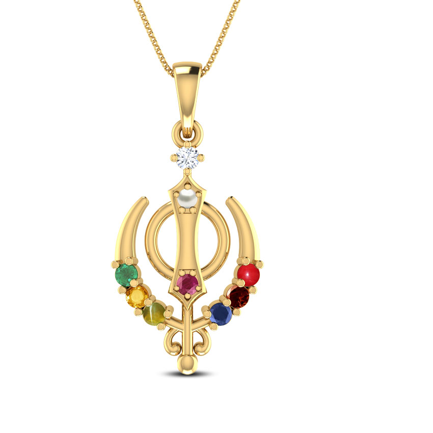 Khanda Gemstone Pendant