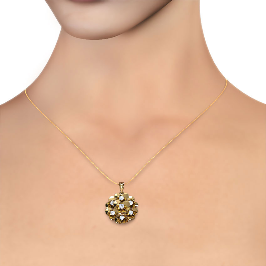 Bloom Floral Diamond Pendant