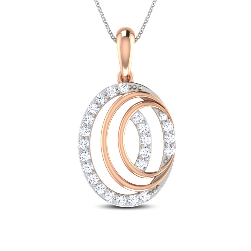 Circle Crescent Diamond Pendant Circle Crescent Diamond Pendant