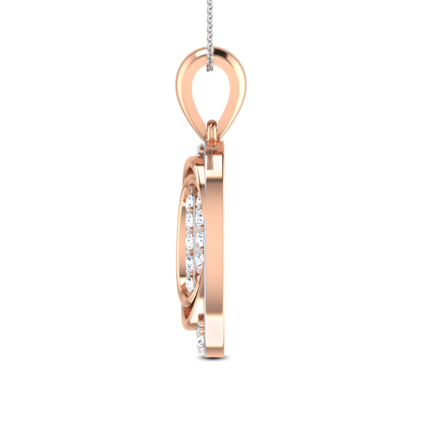 Circle Crescent Diamond Pendant Circle Crescent Diamond Pendant