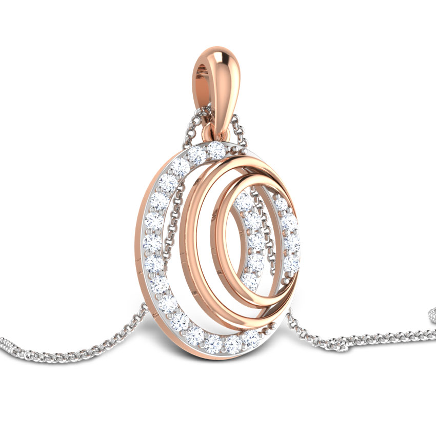 Circle Crescent Diamond Pendant Circle Crescent Diamond Pendant