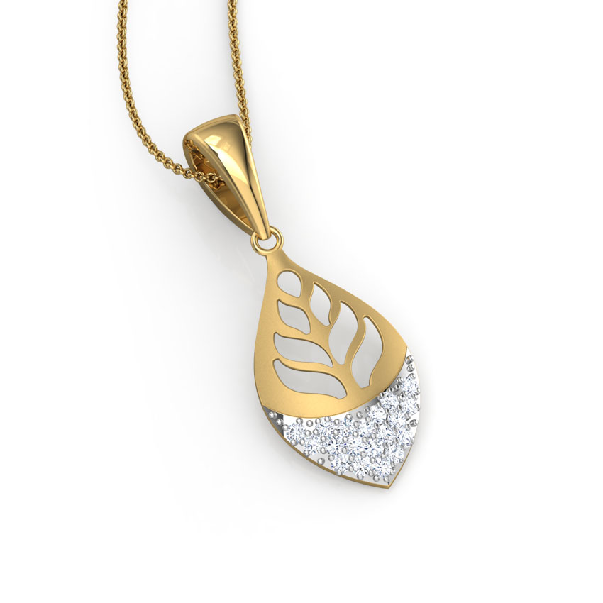 Foliate Cut-Out Diamond Pendant