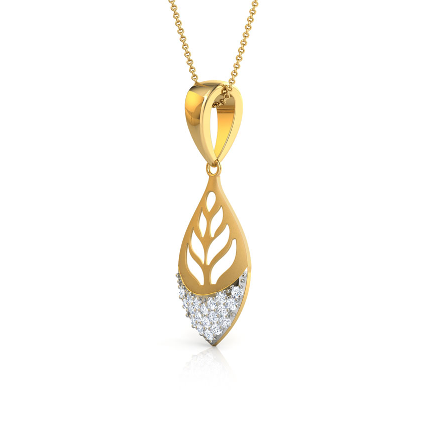 Foliate Cut-Out Diamond Pendant