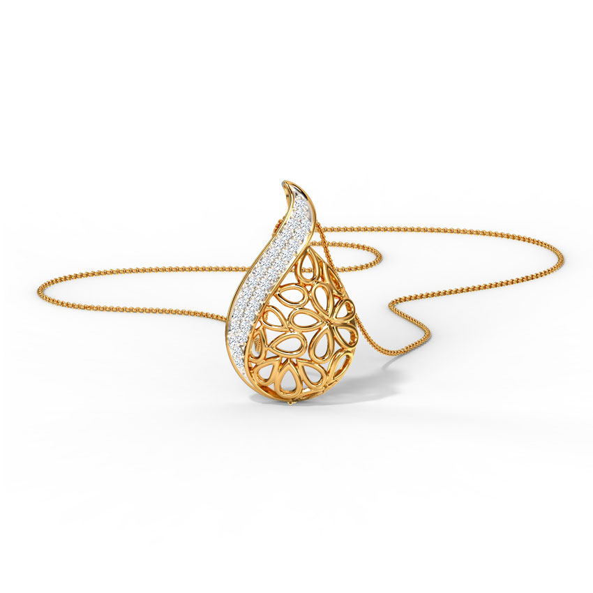 Kaira Paisley Diamond Pendant