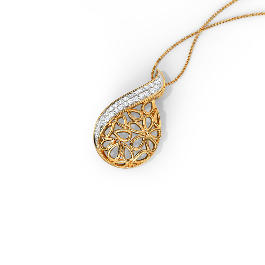 Kaira Paisley Diamond Pendant