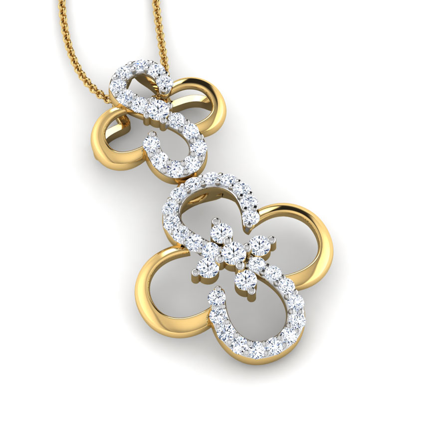 Esme Curved Diamond Pendant