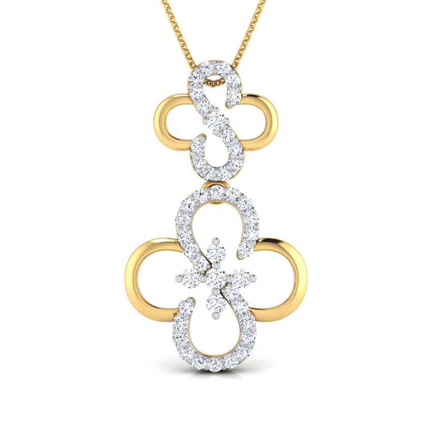 Esme Curved Diamond Pendant