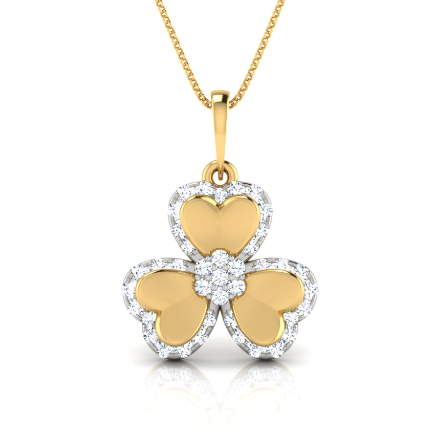 Trio Heart Diamond Pendant