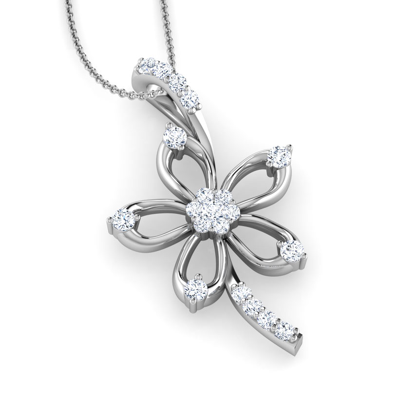 Lily Flower Diamond Pendant Lily Flower Diamond Pendant