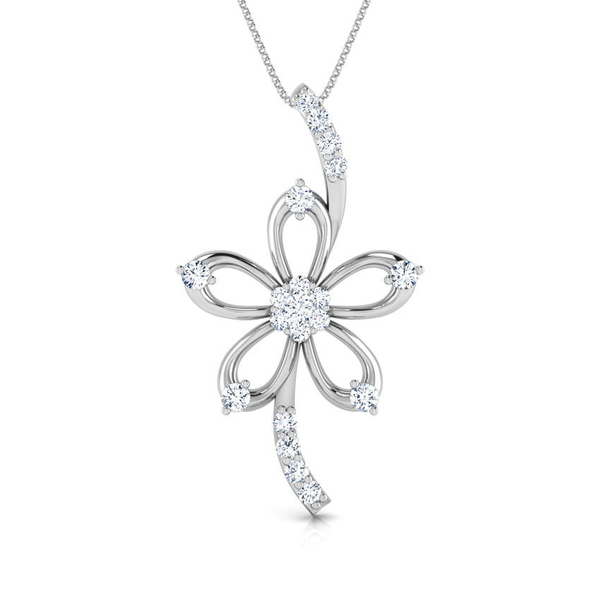 Lily Flower Diamond Pendant Lily Flower Diamond Pendant