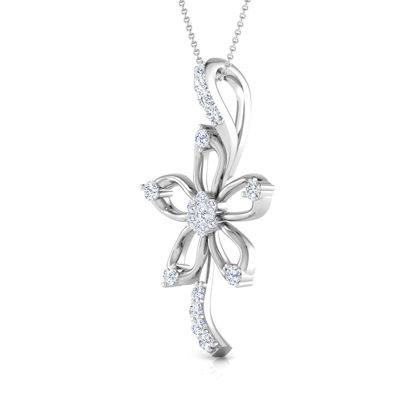 Lily Flower Diamond Pendant Lily Flower Diamond Pendant