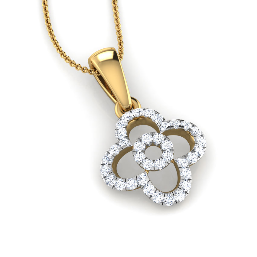 Diamond Clover Petal Pendant Diamond Clover Petal Pendant