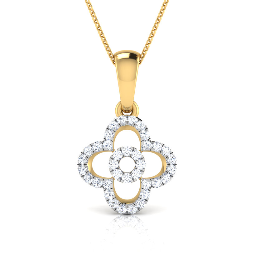 Diamond Clover Petal Pendant Diamond Clover Petal Pendant