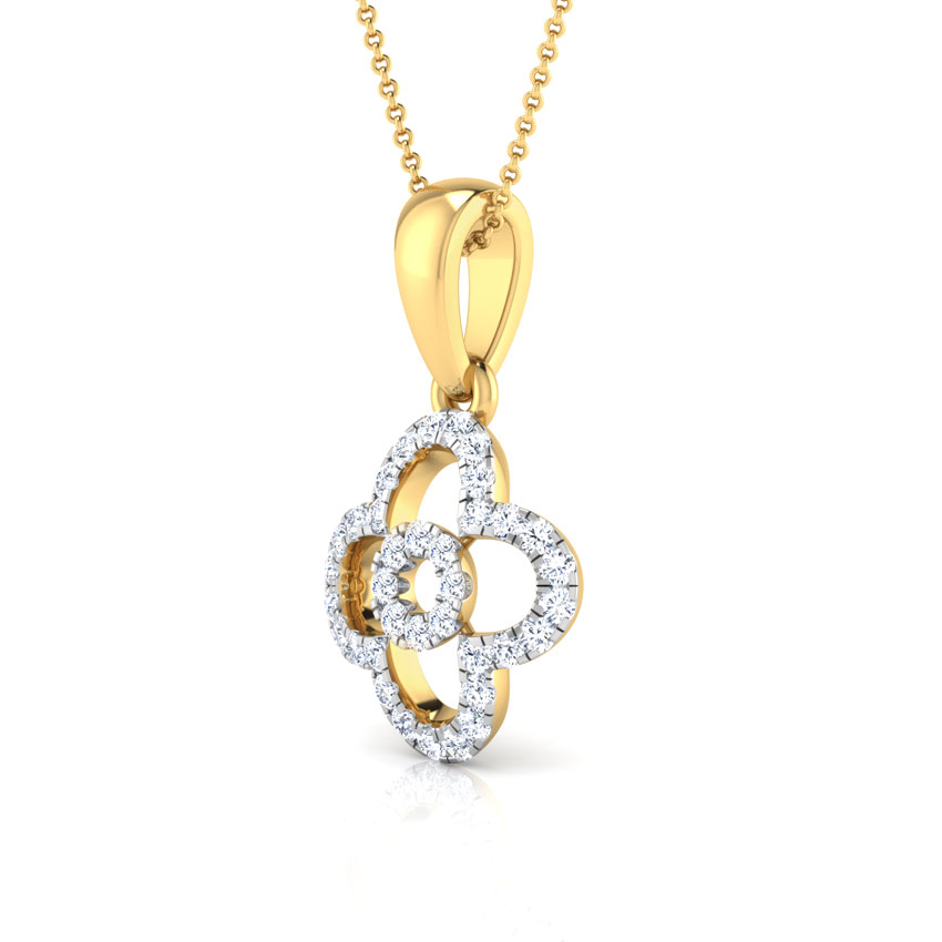 Diamond Clover Petal Pendant Diamond Clover Petal Pendant