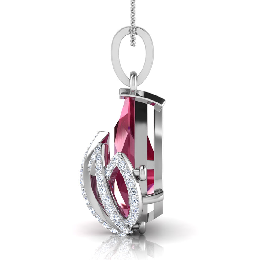 Lotus Bloom Gemstone Drop Pendant Lotus Bloom Gemstone Drop Pendant