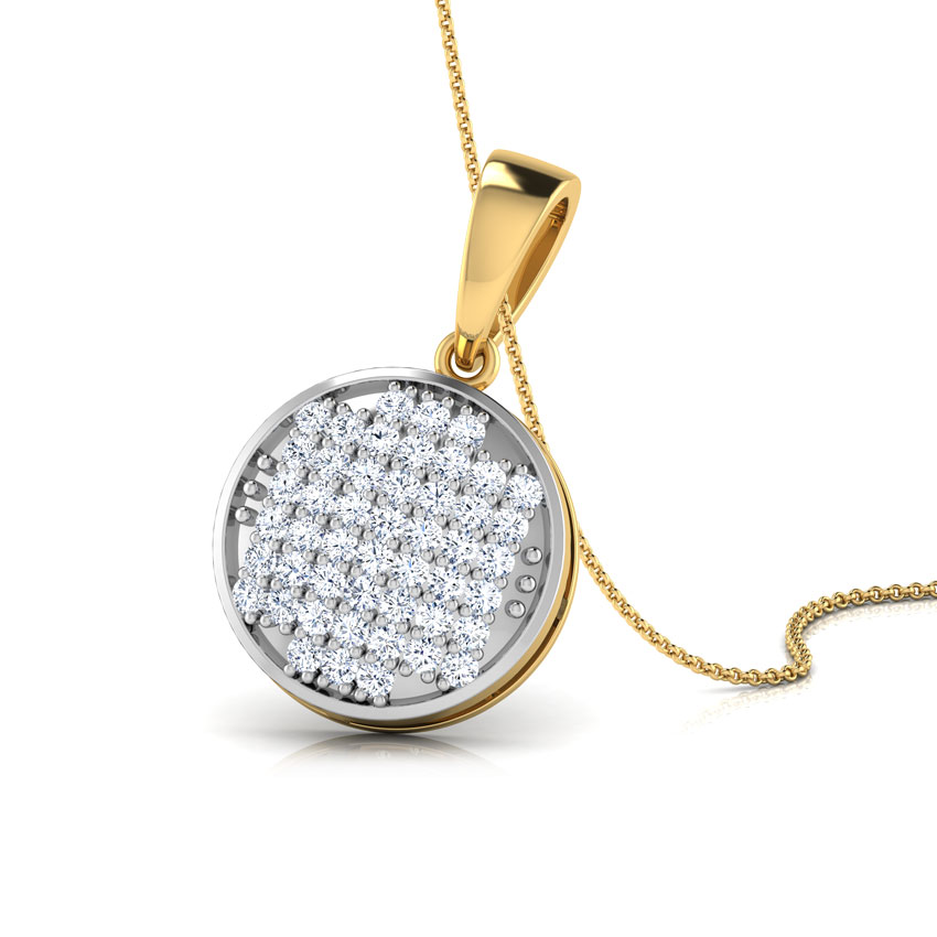 Emma Glitter Button Pendant