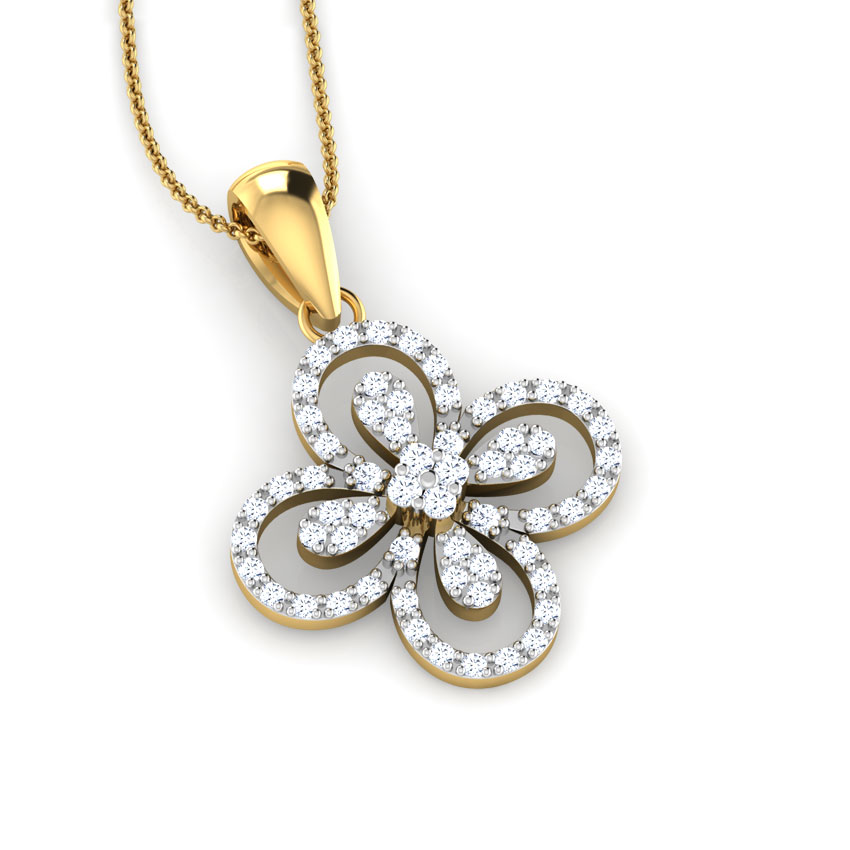 Nizana Floral Diamond Pendant Nizana Floral Diamond Pendant